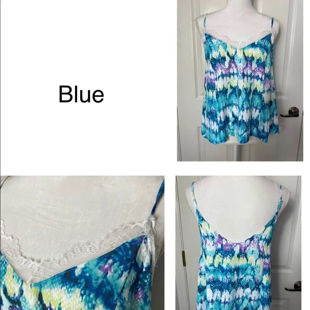 Le KATE Blue Pattern  CAMISOLE - NWT - Picture 2 of 5
